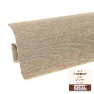 Плинтус напольный пластиковый IDEAL Комфорт 211 Дуб рустик 2,5 м Плинтус напольный пластиковый IDEAL Комфорт 211 Дуб рустик 2,5 м