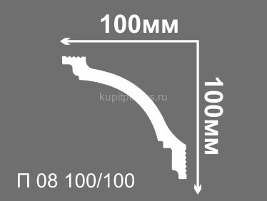 Заказать Потолочный плинтус 100х100 мм Де-Багет XPS П 08 100/100 белый 2 м Заказать Потолочный плинтус 100х100 мм Де-Багет XPS П 08 100/100 белый 2 м