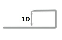 Заказать Стальной окантовочный П-профиль 10 мм SB203-10H ZG золото глянец 2,7м 