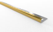 Стальной окантовочный П-профиль 10 мм SB203-10H ZG золото глянец 2,7м Стальной окантовочный П-профиль 10 мм SB203-10H ZG золото глянец 2,7м