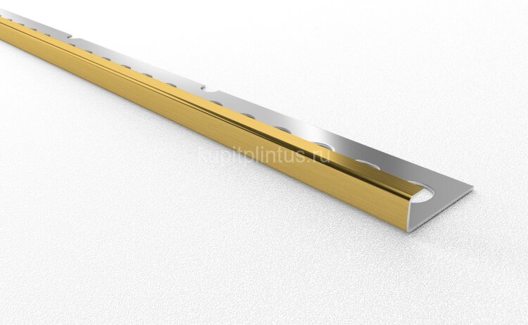 Заказать Стальной окантовочный П-профиль 10 мм SB203-10H ZG золото глянец 2,7м 