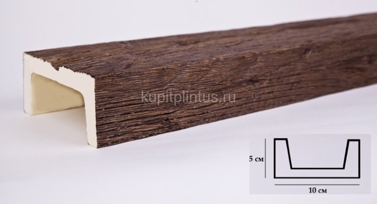 Заказать Декоративная балка из полиуретана 50х100 мм Уникс Славянский стиль СС1 Дуб 3 м 