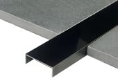 Алюминиевый П-образный профиль 10х20 мм Евротрим 0224.05 черный 2,95 м
