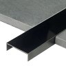 Алюминиевый П-образный профиль 10х20 мм Евротрим 0224.05 черный 2,95 м