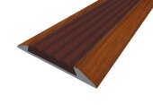 Порог противоскользящий с коричневой вставкой Д15 Вишня (декорированный) 2,7 м Порог противоскользящий с коричневой вставкой Д15 Вишня (декорированный) 2,7 м