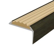 Порог угловой с бежевой резиновой вставкой Д01 КД Венге 2,7 м Порог угловой с бежевой резиновой вставкой Д01 КД Венге 2,7 м