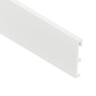 Напольный плинтус 100 мм SALAG ALPHA Bia?y AP11U1 гибридный ПВХ белый 2.4 м (100х18х2400 мм)