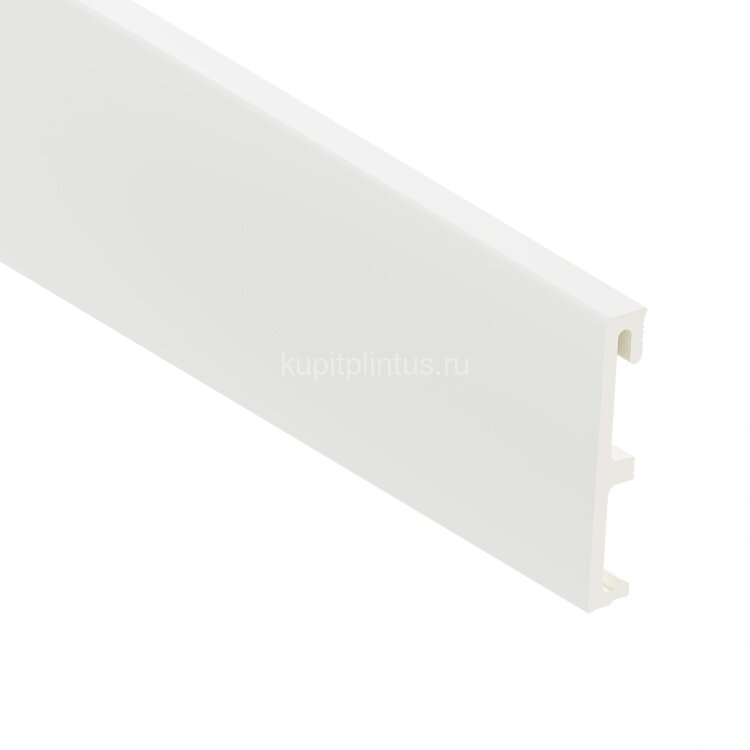Заказать Напольный плинтус 100 мм SALAG ALPHA Bia?y AP11U1 гибридный ПВХ белый 2.4 м (100х18х2400 мм) 