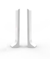 Комплект заглушек (левая+правая) для напольного плинтуса 60 мм Мега-Трейд ЛП-60з 0033 белый муар RAL 9016 Комплект заглушек (левая+правая) для напольного плинтуса 60 мм Мега-Трейд ЛП-60з 0033 белый муар RAL 9016