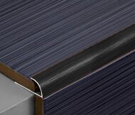 Профиль алюминиевый С-образный ПО-10 черный глянцевый браш 2,7 м