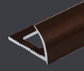 C-образный алюминиевый профиль для плитки 8 мм PV16-38 темно-коричневый Ral 8017 2,7 м