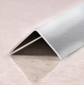 Уголок отделочный алюминиевый ПН-15х15 Серебро глянцевое браш 2,7 м Уголок отделочный алюминиевый ПН-15х15 Серебро глянцевое браш 2,7 м