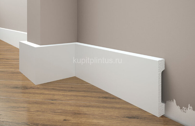 Заказать Плинтус напольный под покраску Cezar Elegance LPC-28 101-белый 2,44м 