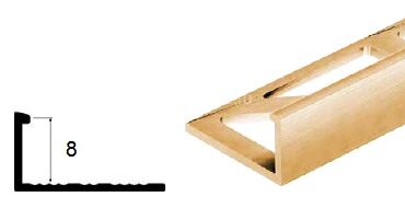 Заказать Профиль Г-образный из полированной латуни 8 мм PVL01 LP 8 2,7 м Заказать Профиль Г-образный из полированной латуни 8 мм PVL01 LP 8 2,7 м