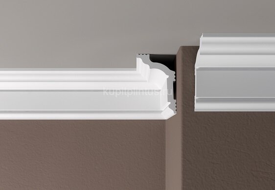 Заказать Потолочный плинтус 60х40 мм Де-Багет XPS POLYMER ПП 04 белый 2 м 