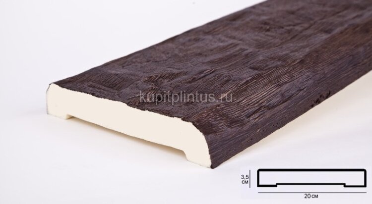 Заказать Доска из полиуретана 20х3,5 см Уникс Классика Д20 Темный дуб 2 м 