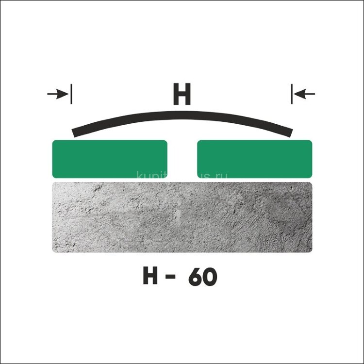 Заказать Стальной порог одноуровнеый 60 мм FAR 6 P полированная сталь 2,7 м 
