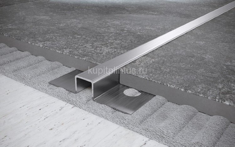 Заказать Стальной П-профиль закладной 12х15 мм FUM 12х15 S сатинированная сталь 2,7 м Заказать Стальной П-профиль закладной 12х15 мм FUM 12х15 S сатинированная сталь 2,7 м