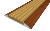 Порог противоскользящий с бежевой вставкой Д15 КД Вишня (декорированный) 2,7 м