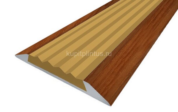 Заказать Порог противоскользящий с бежевой вставкой Д15 КД Вишня (декорированный) 2,7 м Заказать Порог противоскользящий с бежевой вставкой Д15 КД Вишня (декорированный) 2,7 м