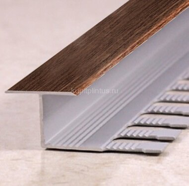 Заказать Алюминиевый профиль Т-образный 16 мм Т-16 Л Дуб рустик 2,7 м 