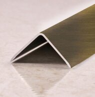 Уголок отделочный алюминиевый ПН-20х20 Бронза матовая браш 2,7 м Уголок отделочный алюминиевый ПН-20х20 Бронза матовая браш 2,7 м