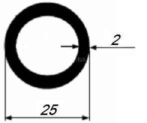 Заказать Труба алюминиевая круглая 25х2 мм 3 м 