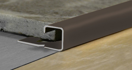 Заказать Профиль для плитки угловой внутренний С-образный 10 мм алюминий PV54-06 Бронза матовая 2,7 м 