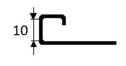 Заказать Профиль для плитки угловой внутренний С-образный 10 мм алюминий PV54-06 Бронза матовая 2,7 м Заказать Профиль для плитки угловой внутренний С-образный 10 мм алюминий PV54-06 Бронза матовая 2,7 м
