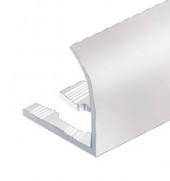 Профиль для плитки внешний гибкий С-образный алюминий 10 мм PV26-03 серебро блестящее 2,7 м