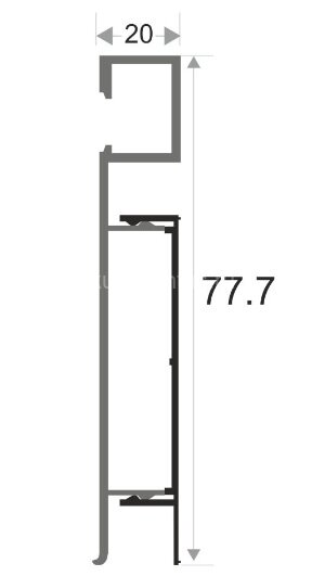 Заказать Заглушка для плинтуса металлическая ПЛС-80 серебро матовое 