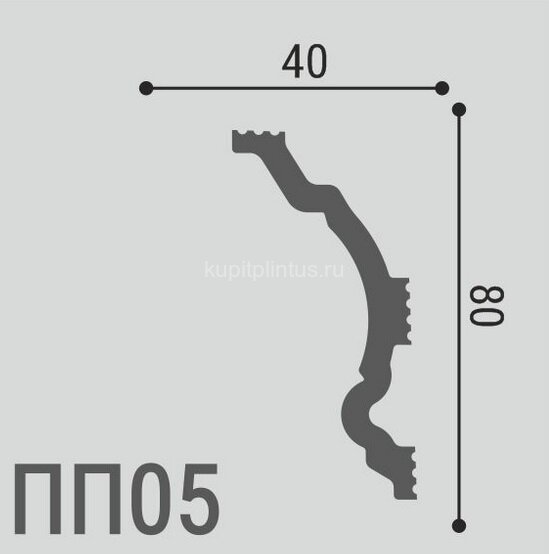 Заказать Потолочный плинтус 80х40 мм Де-Багет XPS POLYMER ПП 05 белый 2 м Заказать Потолочный плинтус 80х40 мм Де-Багет XPS POLYMER ПП 05 белый 2 м