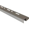 Стальной П-профиль закладной 8х10 мм SBP017-10H SGB серебро глянец браш 2,7м