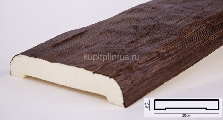 Заказать Доска из полиуретана 20х3,5 см Уникс Классика Д20 Дуб 2 м 