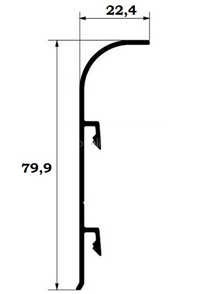Заказать Напольный плинтус с кабель-каналом алюминиевый ПТ-80 алюминий серебро 3 м Заказать Напольный плинтус с кабель-каналом алюминиевый ПТ-80 алюминий серебро 3 м