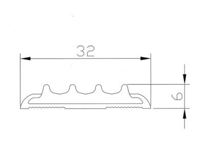 Заказать Профиль алюминиевый с противоскользящей резиновой вставкой (плоская накладка) Евроступень АН 32 бежевый 2,5 м Заказать Профиль алюминиевый с противоскользящей резиновой вставкой (плоская накладка) Евроступень АН 32 бежевый 2,5 м