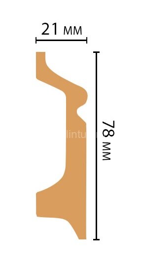 Заказать Напольный плинтус Decomaster D122-1070 ШК/16 из полистирола 78х21х2400 мм Заказать Напольный плинтус Decomaster D122-1070 ШК/16 из полистирола 78х21х2400 мм