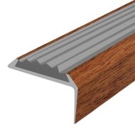 Порог угловой с серой резиновой вставкой Д01 КД Дуб темный 2,7 м Порог угловой с серой резиновой вставкой Д01 КД Дуб темный 2,7 м