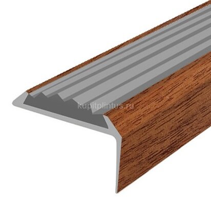 Заказать Порог угловой с серой резиновой вставкой Д01 КД Дуб темный 2,7 м Заказать Порог угловой с серой резиновой вставкой Д01 КД Дуб темный 2,7 м