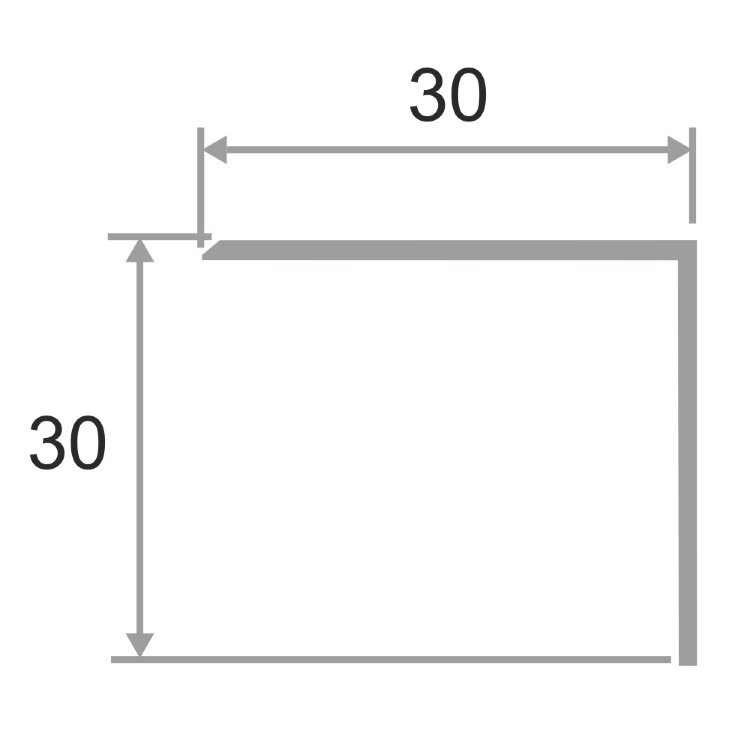 Заказать Латунный уголок равнополочный 30х30 мм ЛПН-30х30-пл латунный полированный 2.7 м 