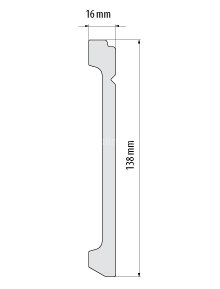 Заказать Плинтус напольный под покраску Cezar Elegance LPC-30 101-белый 2,44м 