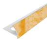 Профиль внешний ПВХ для плитки Cezar 10 мм 205 Бежевый мрамор 2,5 м