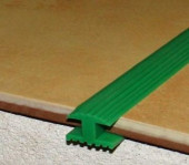 Противоскользящий Н-образный профиль из резины под плитку 20х10 мм ШОВ зеленый 30 м