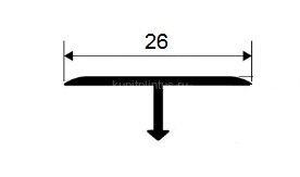 Заказать Профиль Т-образный из полированной латуни 26 мм PVL39 MST 26 2,7 м Заказать Профиль Т-образный из полированной латуни 26 мм PVL39 MST 26 2,7 м