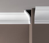 Потолочный плинтус 80х40 мм Де-Багет XPS POLYMER ПП 06 белый 2 м