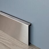 Плинтус с кабель-каналом из нержавеющей стали Н60 SGB Серебро глянец браш 2,5 м