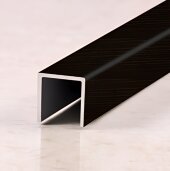 Алюминиевый П-образный профиль 12х12 мм Евротрим 0225.05 черный 2,95 м Алюминиевый П-образный профиль 12х12 мм Евротрим 0225.05 черный 2,95 м