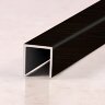 Алюминиевый П-образный профиль 12х12 мм Евротрим 0225.05 черный 2,95 м