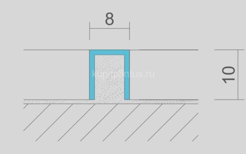 Заказать Профиль П-образный из нержавеющей стали 10х8 мм SUP085 SGB серебро глянец браш 2,7 м Заказать Профиль П-образный из нержавеющей стали 10х8 мм SUP085 SGB серебро глянец браш 2,7 м