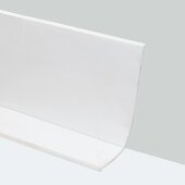 Гибкий плинтус напольный 65 мм ПГ65 белый самоклеющийся бухта 6м